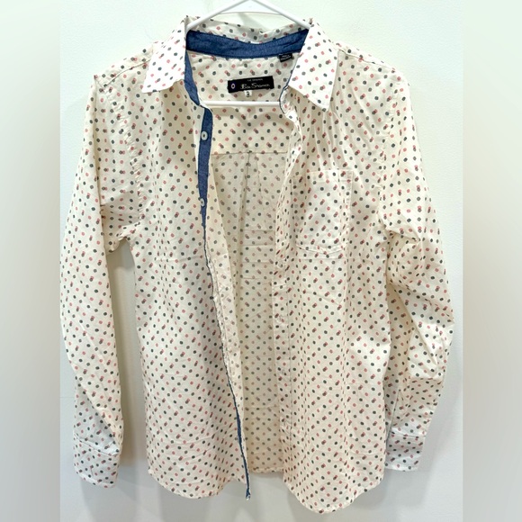 Ben Sherman Boys' Shirt, Long Sleeve Button Down Collared Shirt, Chest Pocket - Picture 6 of 9